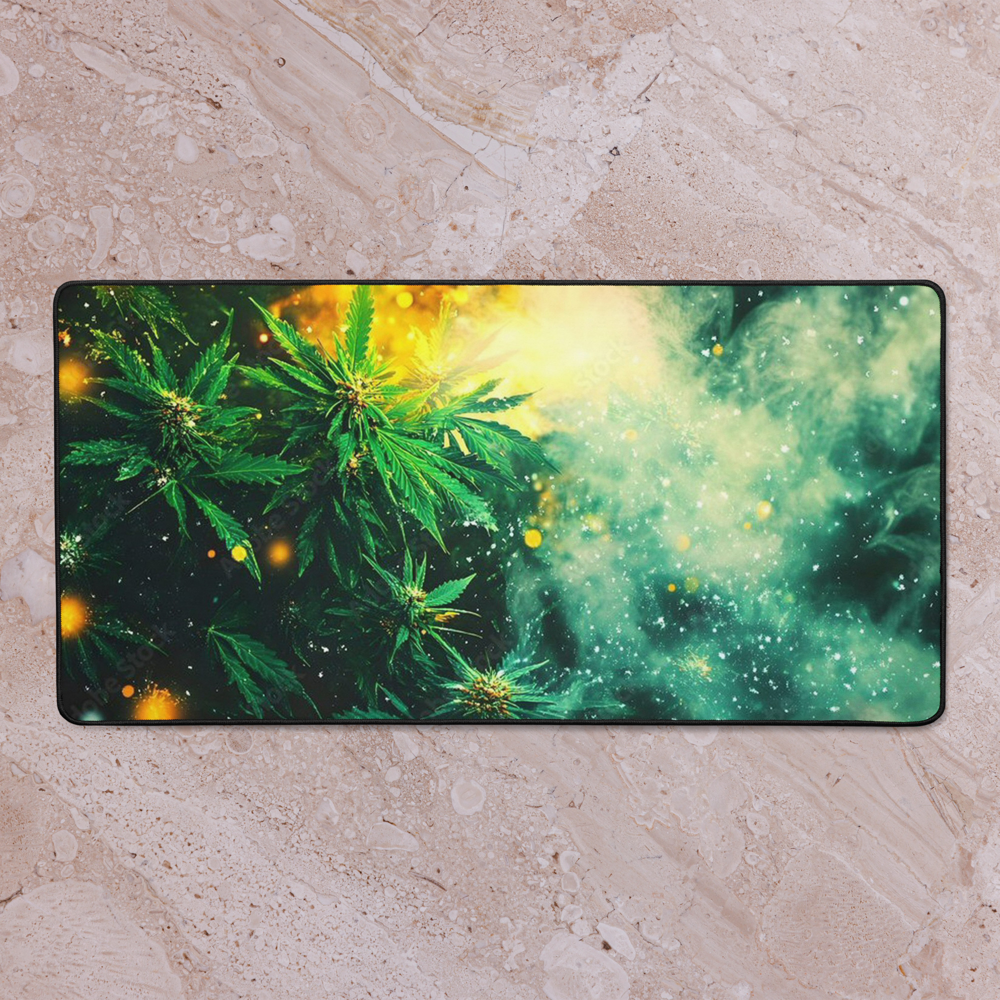 Buds in Nebula Desk mat